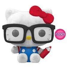 Hello Kitty - Hello Kitty Hipster Nerd with Glasses Flocked Pop! Vinyl Figure