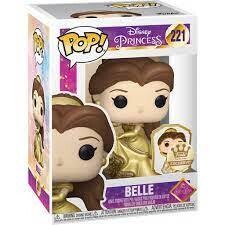 Beauty and the Beast - Belle Gold Ultimate Disney Princess Pop! Vinyl Figure with Enamel Pin (Funko Exclusive)