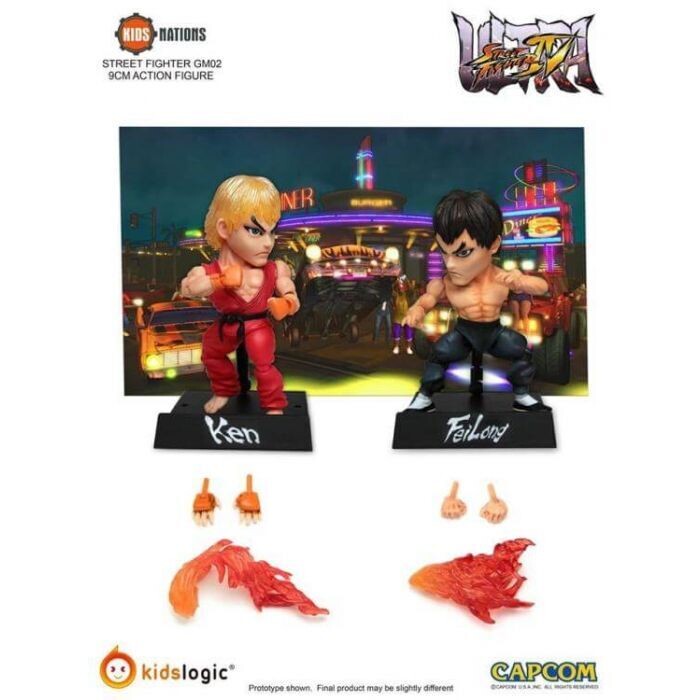 Order: Ken Vs Fei Long Ultra Street Fighter IV Kids Nations GM-02 Action Figure (Set of 2)