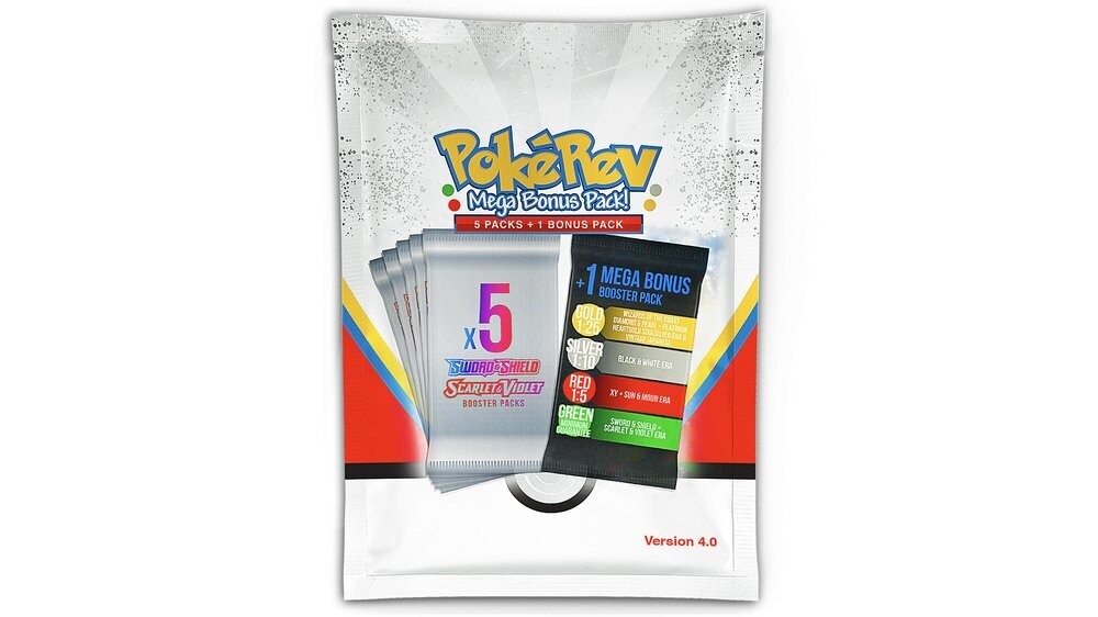 PokeRev Pack 4.0 (5 Booster Packs + 1 Mega Bonus Pack)