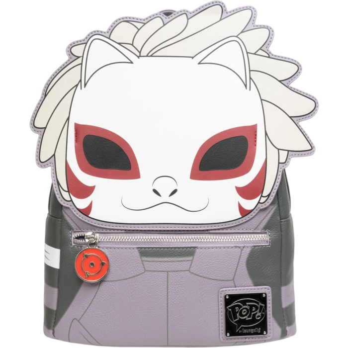 Naruto - Pop! Kakashi Hatake Anbu Mask 10&quot; Faux Leather Mini Backpack
