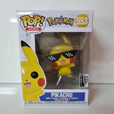 Pokemon- Pikachu with Thug Life Glasses Pop Vinyl Figure (Mighty Toys Custom Exclusive)
