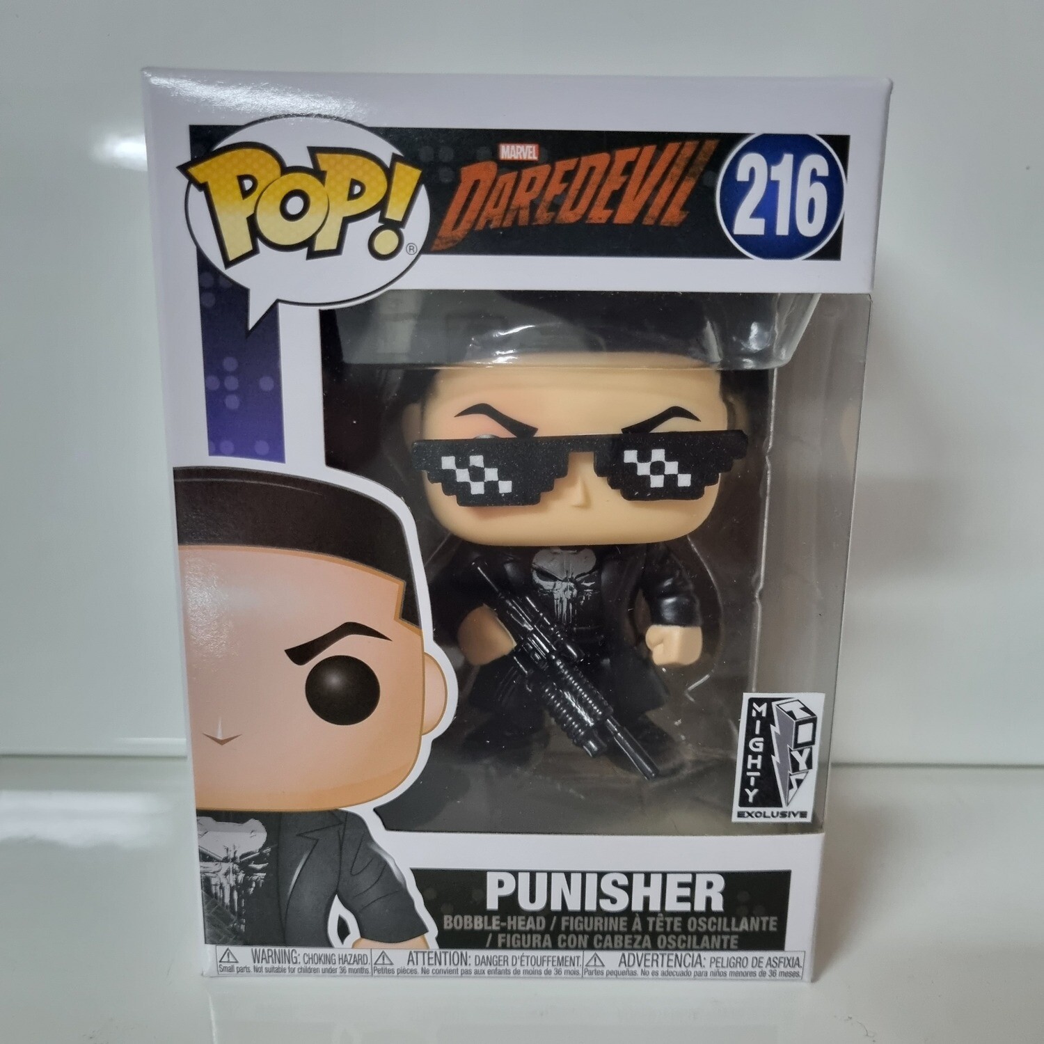 Dare Devil-Punisher with Thug Life Glasses Pop Vinyl Figure (Mighty Toys Custom Exclusive)