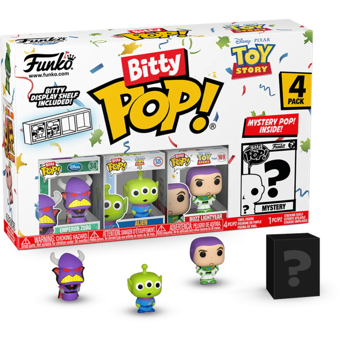 Toy Story 4 - Zurg, Alien, Buzz Lightyear &amp; Mystery Bitty Pop! Vinyl Figure 4-Pack