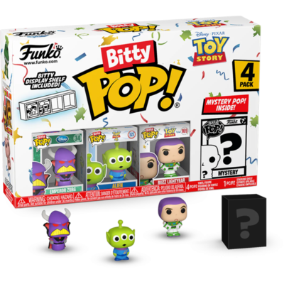 Toy Story 4 - Zurg, Alien, Buzz Lightyear & Mystery Bitty Pop! Vinyl Figure 4-Pack