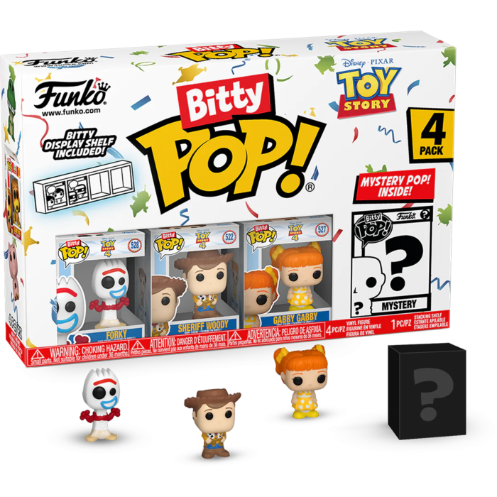 Toy Story 4 - Forky, Woody, Gabby Gabby &amp; Mystery Bitty Pop! Vinyl Figure 4-Pack