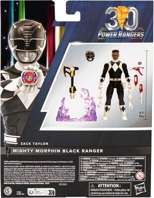 Power Rangers Lightning Collection Remastered Mighty Morphin Black Ranger 6-Inch Action Figure - alternate product image 2