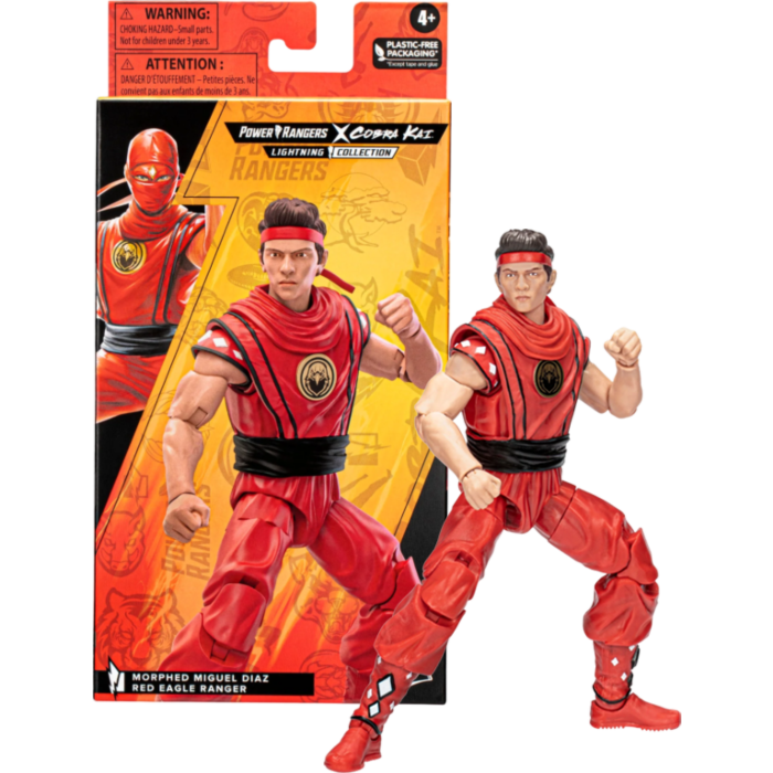 Mighty Morphin Power Rangers x Cobra Kai - Miguel Diaz Morphed Red Eagle Ranger Lightning Collection 6" Scale Action Figure