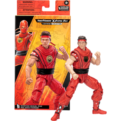Mighty Morphin Power Rangers x Cobra Kai - Miguel Diaz Morphed Red Eagle Ranger Lightning Collection 6" Scale Action Figure