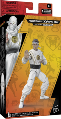 Mighty Morphin Power Rangers x Cobra Kai - Daniel LaRusso Morphed White Crane Ranger Lightning Collection 6” Scale Action Figure