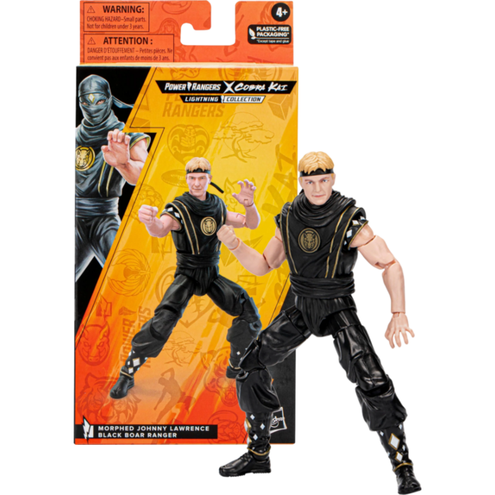 Mighty Morphin Power Rangers x Cobra Kai - Johnny Lawrence Morphed Black Boar Ranger Lightning Collection 6&quot; Scale Action Figure