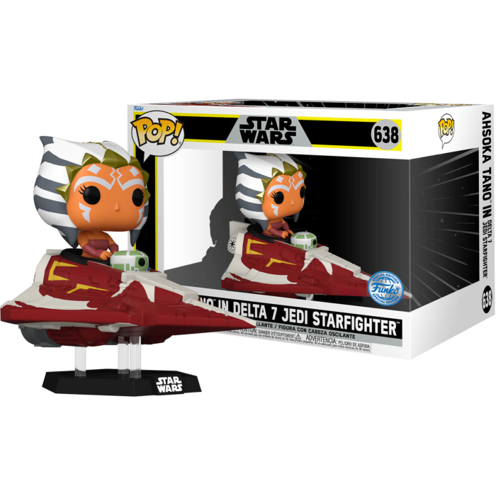 Star Wars: The Clone Wars - Ahsoka Tano in Delta-7B Jedi Starfighter Pop! Rides Vinyl Figure