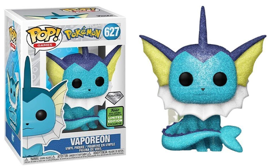 Pokemon- Vaporeon Diamond Glitter Pop! Vinyl Figure (2021 Spring Convention Limited Edition)