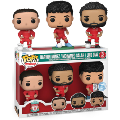Football (Soccer) - Darwin Nunez, Luis Diaz &amp; Mohamed Salah Pop! Vinyl Figure 3-Pack