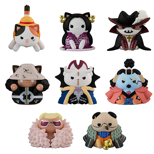 One Piece Mega Cat Project Nyan Piece Nyan! Luffy &amp; the Seven Warlords of the Sea Ver. Box of 8 Figures