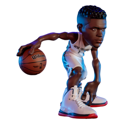 Pre-Order: NBA - Zion Williamson - Pelicans - LE 12&quot; Vinyl Figure White (Limited Edition only 500 made)