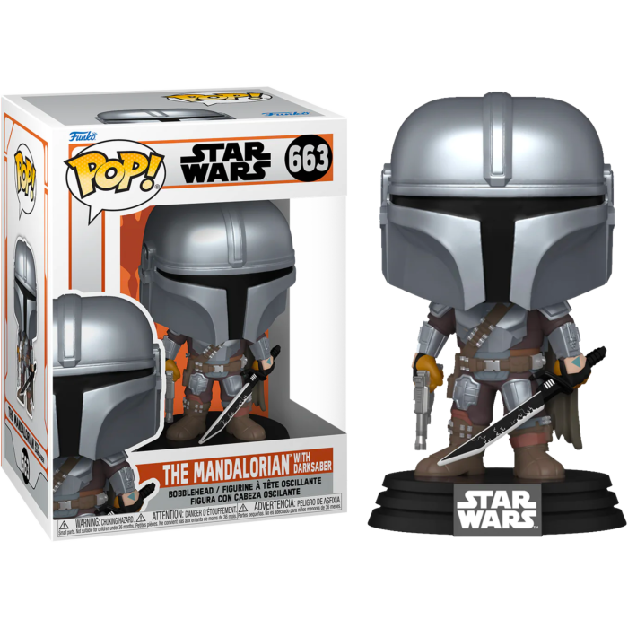 Pre-Order: Star Wars: The Mandalorian - The Mandalorian with Darksaber Pop! Vinyl Figure