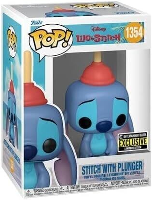 Lilo &amp; Stitch Stitch with Plunger Pop! Vinyl Figure (EE Exclusive )