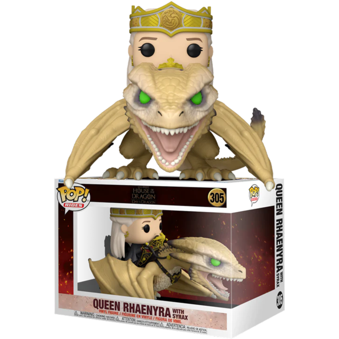 Game of Thrones: House of the Dragon - Queen Rhaenyra with Syrax Pop! Rides Vinyl Figure