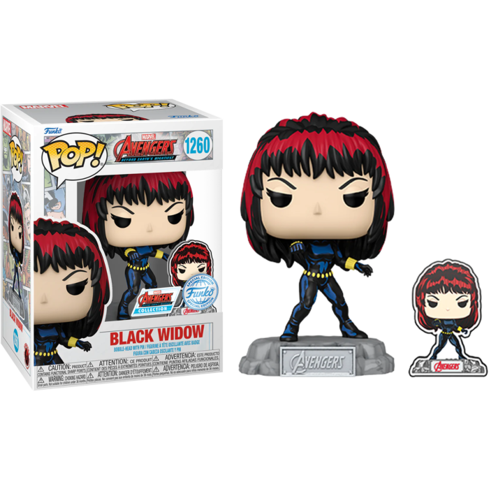 The Avengers - Black Widow Pop! Vinyl Figure with Enamel Pin
