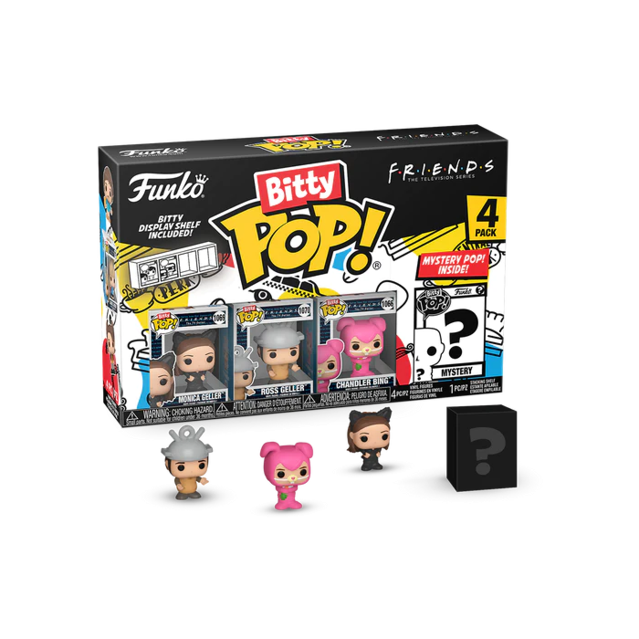Friends - Monica, Ross, Chandler &amp; Mystery Bitty Pop! Vinyl Figure 4-Pack