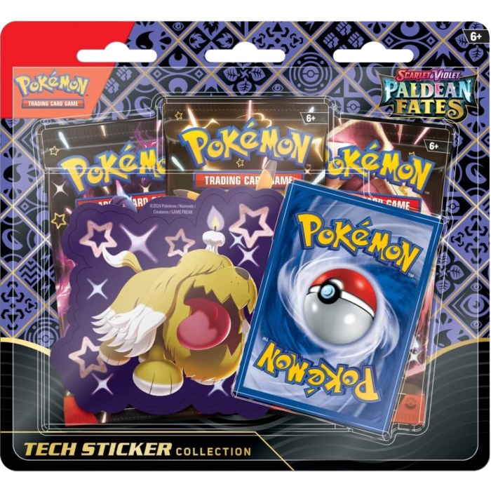 Pokemon - Scarlet &amp; Violet 4.5 Paldean Fates Shiny Greavard Tech Sticker Collection Blister Pack