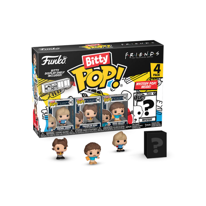 Friends - Rachel, Chandler, Ross &amp; Mystery Bitty Pop! Vinyl Figure 4-Pack