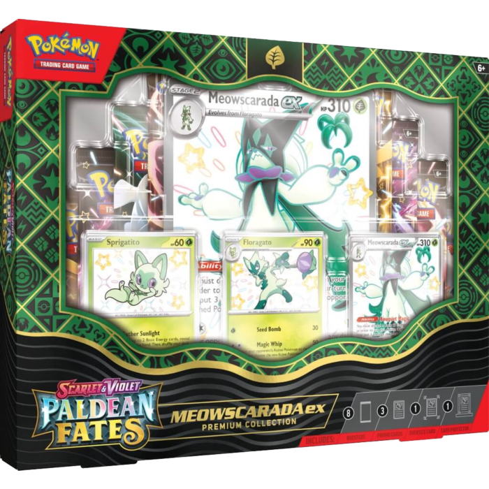 Pokemon - Scarlet &amp; Violet 4.5 Paldean Fates Shiny Meowscarada ex Premium Collection Box Set