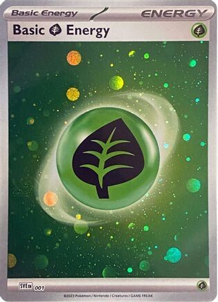 Pokemon Card- GRASS ENERGY - SVE 003 - COSMO HOLO SCARLET &amp; VIOLET 151