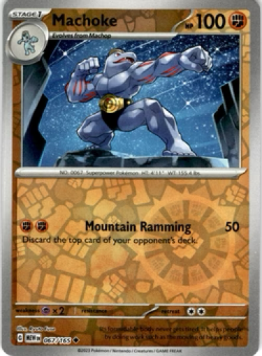Pokemon Card- MACHOKE- 067/165 - REVERSE HOLO SCARLET &amp; VIOLET 151