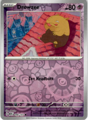 Pokemon Card- DROWZEE - 096/165 - REVERSE HOLO SCARLET &amp; VIOLET 151