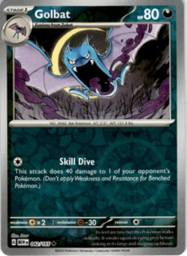 Pokemon Card- GOLBAT - 042/165 - REVERSE HOLO SCARLET &amp; VIOLET 151
