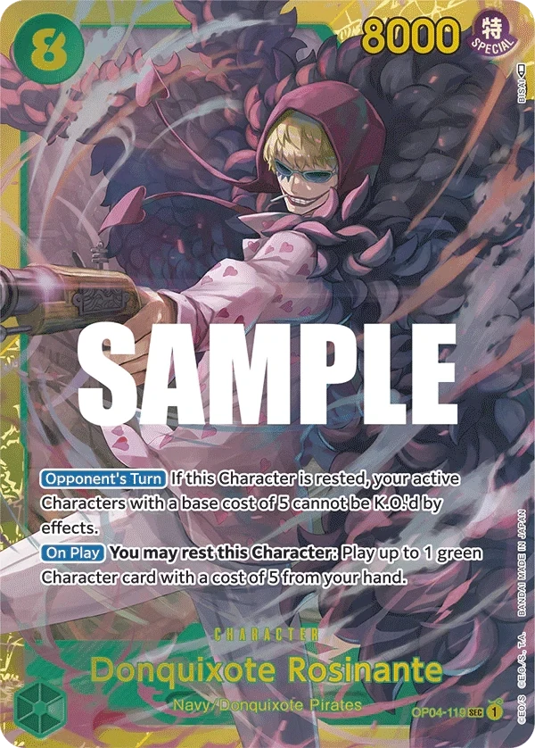One Piece Card- OP04-119 - DONQUIXOTE ROSINANTE SECRET RARE