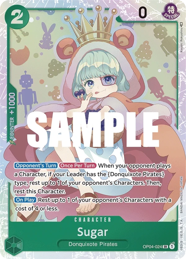 One Piece Card- OP04-024 - Sugar- Leader
