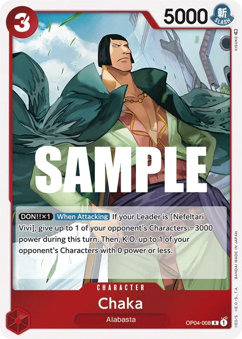 One Piece Card- OP04-008 - Chaka