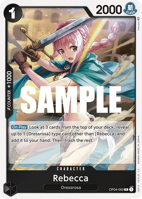 One Piece Card- OP04-092 - Rebecca