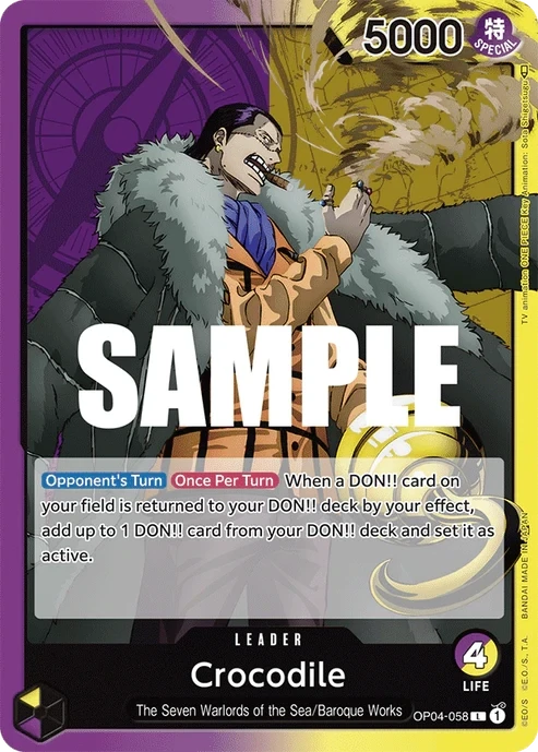 One Piece Card- OP04-058 - Crocodile - Leader