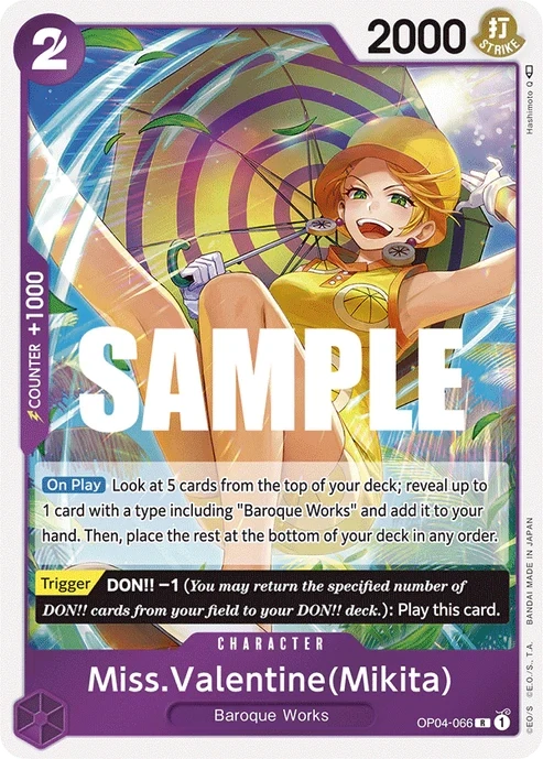 One Piece Card- OP04-066 - Miss Valentine (Makita)