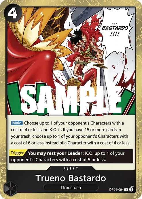 One Piece Card- OP04-094 - Trueno Bastardo