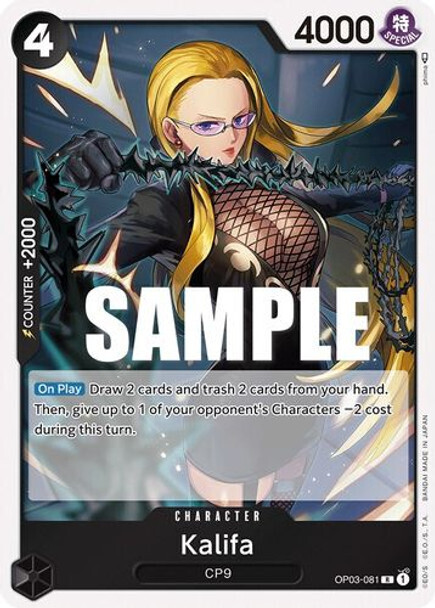 One Piece Card- OP03-081 Kalifa (Foil)