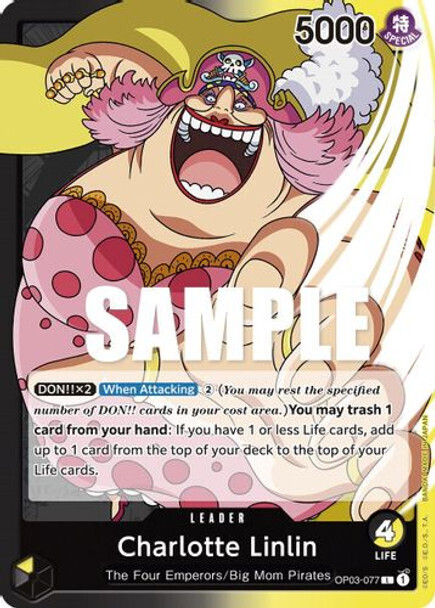 One Piece Card- OP03-077 Charlotte Linlin Leader