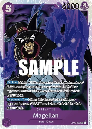 One Piece Card- OP02-085 - Magellan - Super Rare