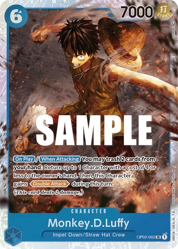 One Piece Card- OP02-062 - Monkey.D.Luffy - Super Rare