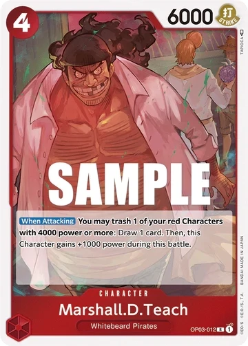 One Piece Card- OP03-012 - Marshall.D.Teach - Rare