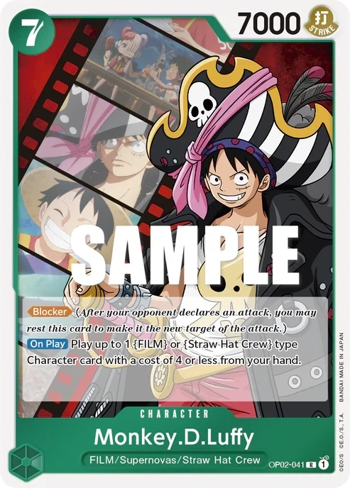 One Piece Card- OP02-041 - Monkey D Luffy - Rare