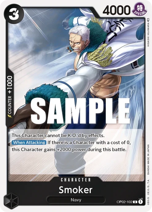 One Piece Card- OP02-102 - Smoker - Rare