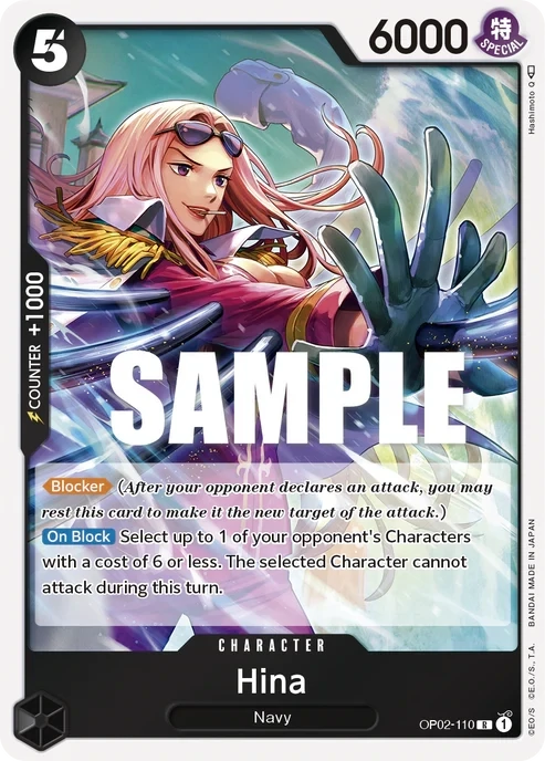 One Piece Card- OP02-110 - Hina - Rare
