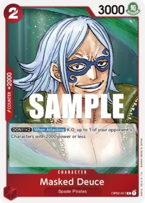 One Piece Card- OP02-017 - Masked Deuce - Rare