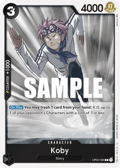 One Piece Card- OP02-098 - Koby - Rare