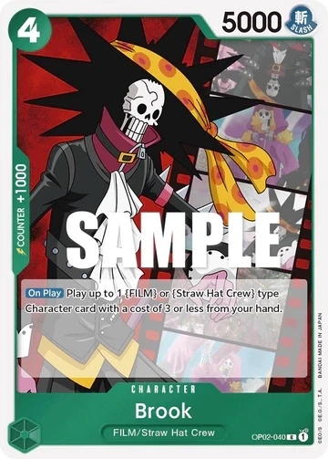 One Piece Card- OP02-040 - Brook - Rare